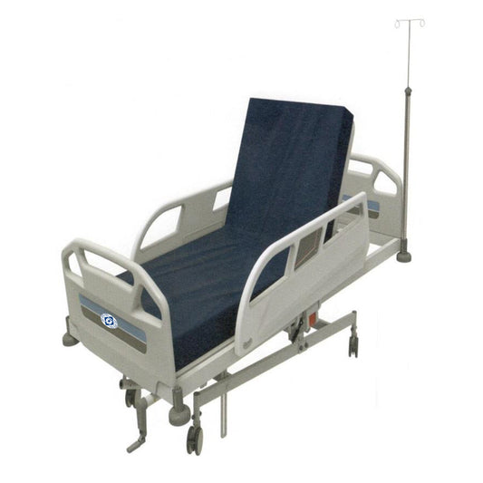 THREE FUNCTION MANUAL BED WITH BIG SIDE RAILS