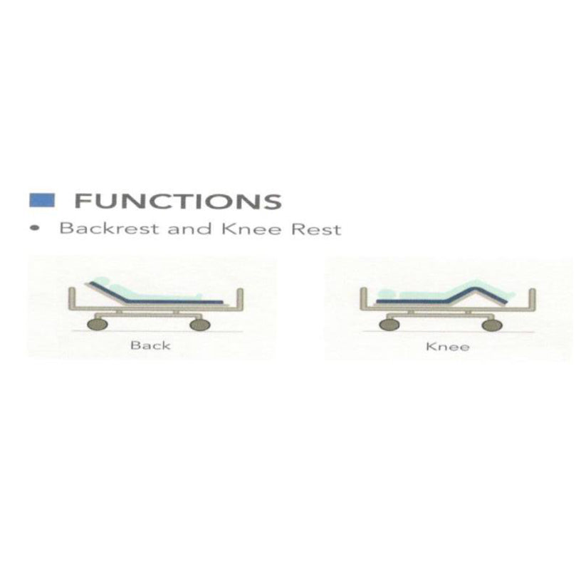 TWO FUNCTION MANUAL BED WITH FIXED PANEL